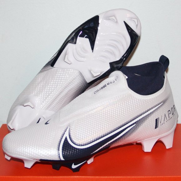 Nike Vapor Edge Pro 360 Football Cleats Mens 9 White Navy - Picture 1 of 6